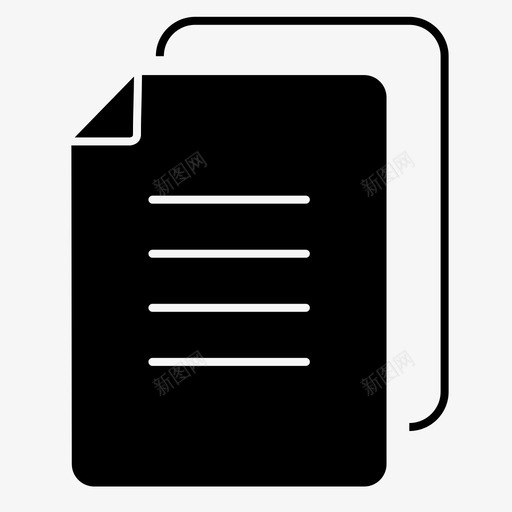 文件文档办公室图标svg_新图网 https://ixintu.com 办公室 文件 文档 文档glyphsolid 纸张