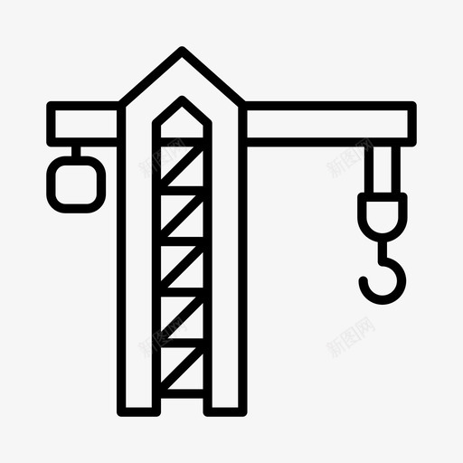 起重机建筑商建筑图标svg_新图网 https://ixintu.com 工业 工地 建筑 建筑商 起重机