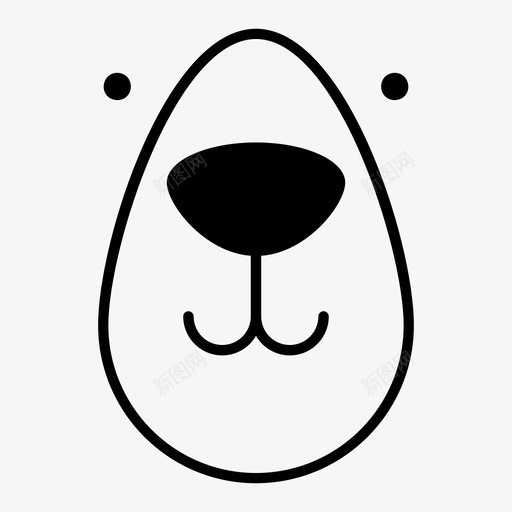 熊动物熊宝宝图标svg_新图网 https://ixintu.com 动物 可爱的动物 熊 熊宝宝 野蛮人
