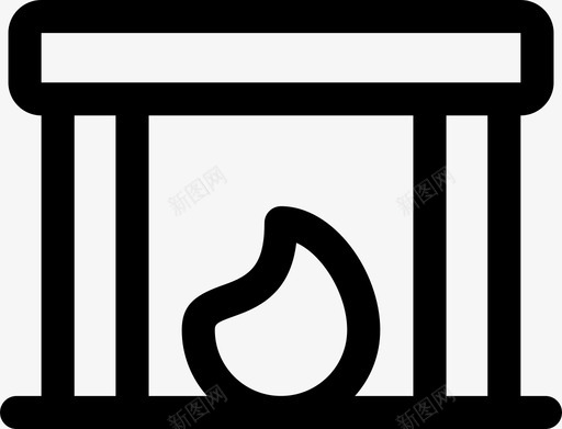 壁炉燃烧加热图标svg_新图网 https://ixintu.com 加热 原木 壁炉 实用 木材 燃烧