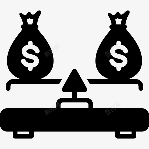 预算平衡投资计量图标svg_新图网 https://ixintu.com 对称性 投资 规模 计量 预算平衡