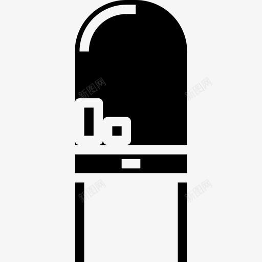梳妆台卧室9填充图标svg_新图网 https://ixintu.com 卧室 填充 梳妆台