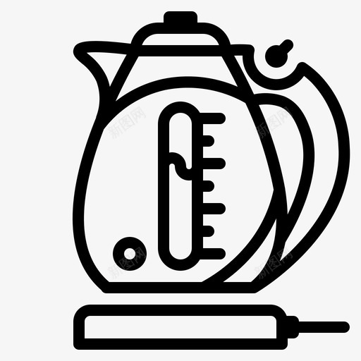 水壶电器煮沸图标svg_新图网 https://ixintu.com 水壶 煮沸 电器 电热水壶