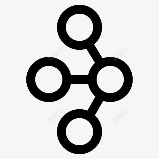 右圆甜甜圈图标svg_新图网 https://ixintu.com 图形 甜甜圈 空心 网络