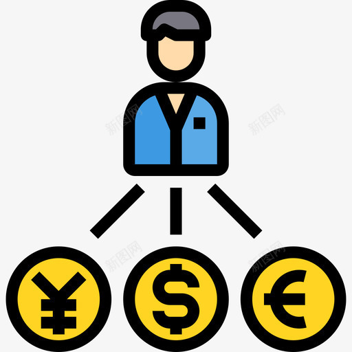 Yen企业管理33线性颜色图标svg_新图网 https://ixintu.com Yen 企业管理33 线性颜色
