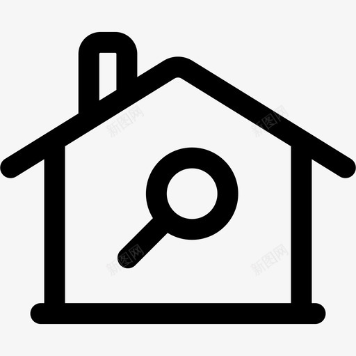 搜索房屋类型14线性图标svg_新图网 https://ixintu.com 房屋类型14 搜索 线性