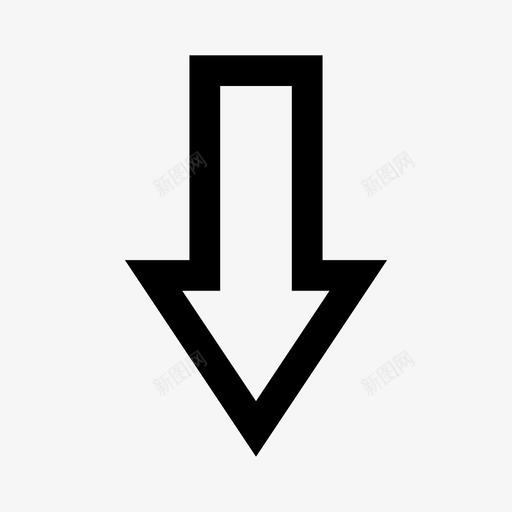向下箭头箭头符号方向svg免抠素材_新图网 https://ixintu.com 向下箭头 箭头符号 方向