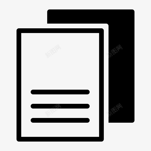 纸文件页图标svg_新图网 https://ixintu.com 字形 文件