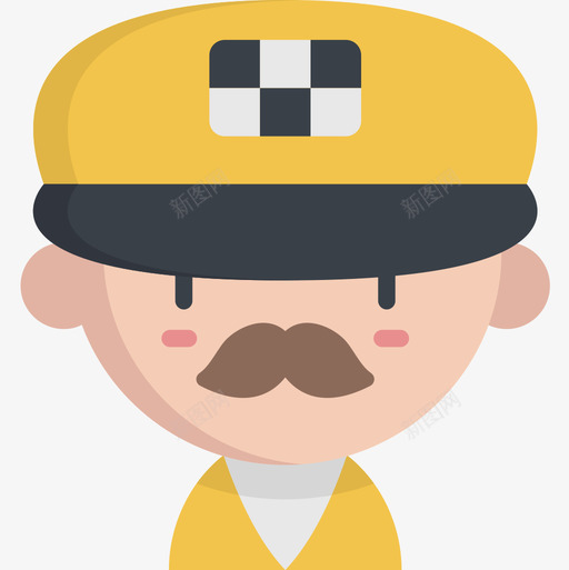 出租车司机工作和职业3持平图标svg_新图网 https://ixintu.com 出租车司机 工作和职业3 持平