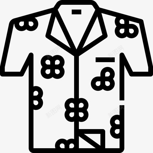 衬衫衣服服装图标svg_新图网 https://ixintu.com 夏威夷 夏季元素 时尚 服装 衣服 衬衫
