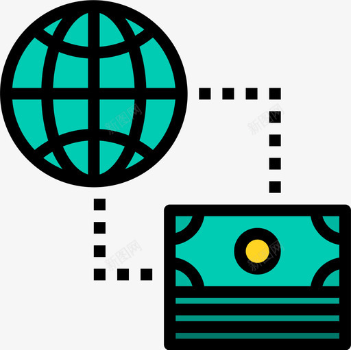 转账工商管理33线颜色图标svg_新图网 https://ixintu.com 工商管理 转账 颜色