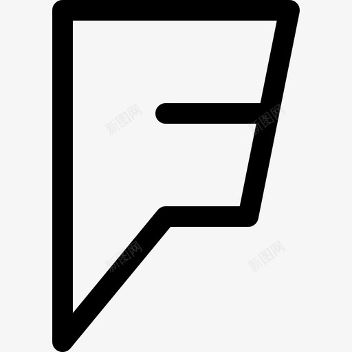 Foursquare社交媒体109线性图标svg_新图网 https://ixintu.com Foursquare 媒体 社交 线性