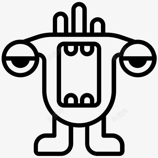 怪物外星人万圣节图标svg_新图网 https://ixintu.com 万圣节 外星人 小怪物 怪物 恐怖