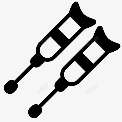 断腿拐杖健康图标svg_新图网 https://ixintu.com v2 健康 医疗 医院 拐杖 断腿