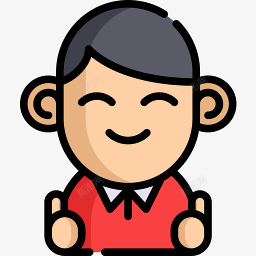 竖起大拇指动力22线条颜色图标svg_新图网 https://ixintu.com 动力22 竖起大拇指 线条颜色