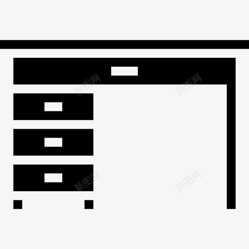 桌子办公工具3填充图标svg_新图网 https://ixintu.com 办公工具3 填充 桌子