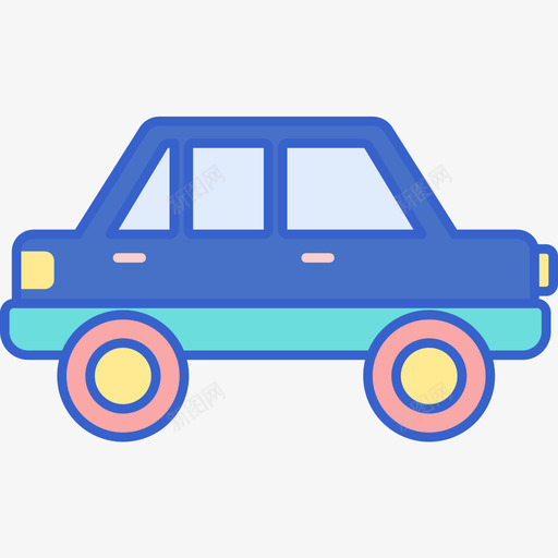 轿车洗车线性颜色图标svg_新图网 https://ixintu.com 洗车 线性 轿车 颜色