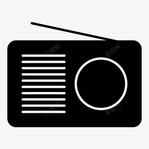 广播通信媒体图标svg_新图网 https://ixintu.com 媒体 字形 实心 广播 通信 音乐
