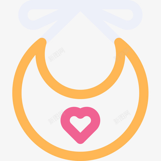 婴儿围嘴婴儿72线性颜色图标svg_新图网 https://ixintu.com 婴儿72 婴儿围嘴 线性颜色