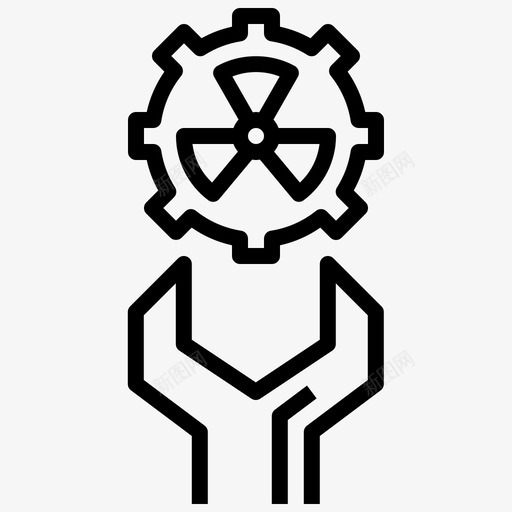 核核元素4线状图标svg_新图网 https://ixintu.com 元素 线状