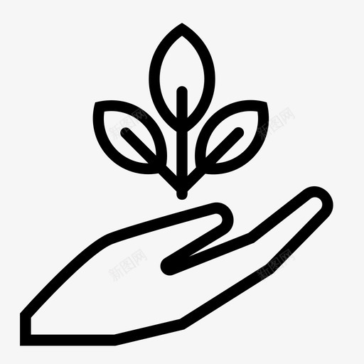 自然护理生态环境图标svg_新图网 https://ixintu.com 护理 树叶 环境 生态 自然