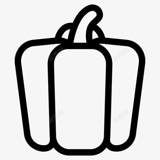 甜椒辣椒蔬菜图标svg_新图网 https://ixintu.com 图标 快餐 水果 甜椒 线图 蔬菜 辣椒 食品