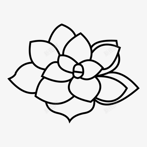 肉质仙人掌装饰植物图标svg_新图网 https://ixintu.com 仙人掌 室内 植物 肉质 花卉 装饰