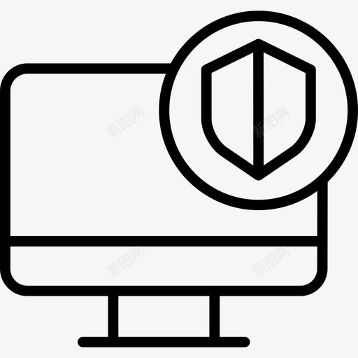 监视器网络安全8线性图标svg_新图网 https://ixintu.com 监视器 线性 网络安全