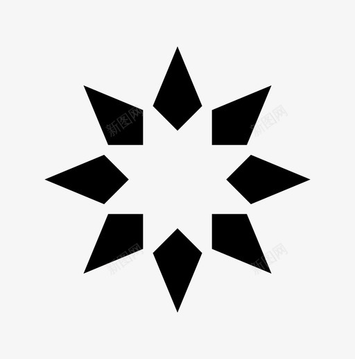 钻石雪花尖头锐利图标svg_新图网 https://ixintu.com 尖头 钻石 锐利 雪花