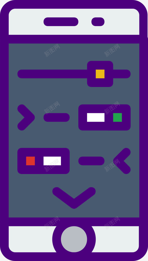 智能手机uimobilevol24线性颜色图标svg_新图网 https://ixintu.com mobile ui vol2 手机 智能 线性 颜色