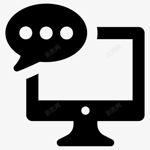 聊天机器人人工智能聊天图标svg_新图网 https://ixintu.com 人工智能 机器人 电脑 聊天 通讯