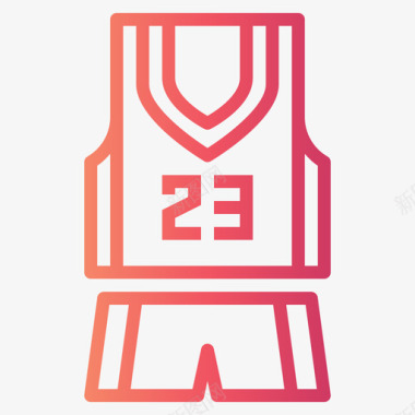 制服篮球18渐变图标图标