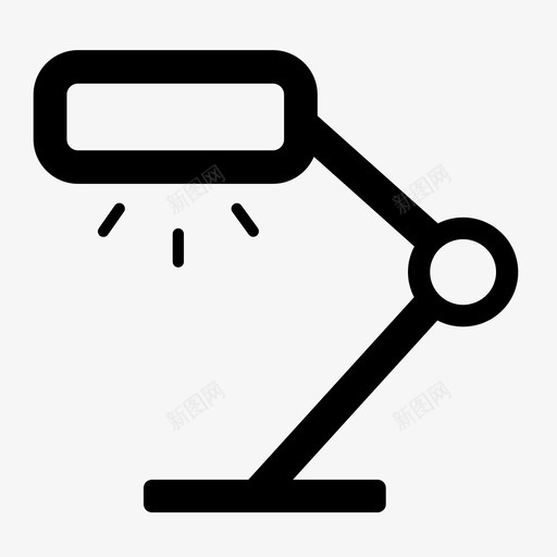 台灯灯办公室图标svg_新图网 https://ixintu.com 专业 办公室 办公室图标 台灯 灯