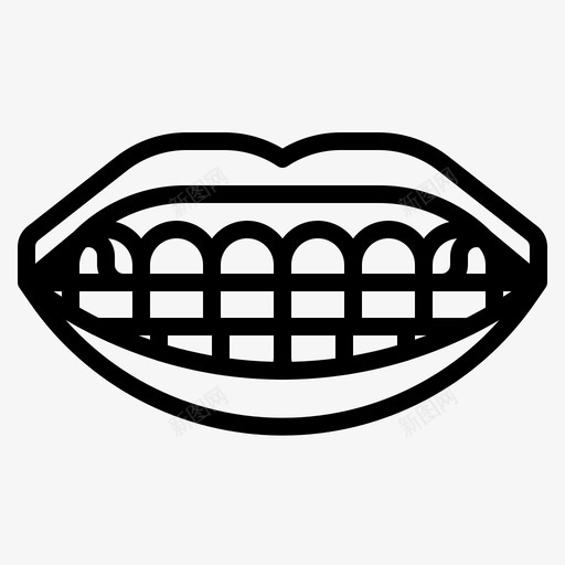 固位器牙套护板图标svg_新图网 https://ixintu.com 固位器 护板 正畸 牙套 牙齿 牙齿轮廓