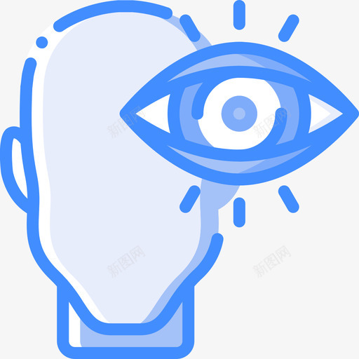 视觉人类思维41蓝色图标svg_新图网 https://ixintu.com 人类 思维 蓝色 视觉