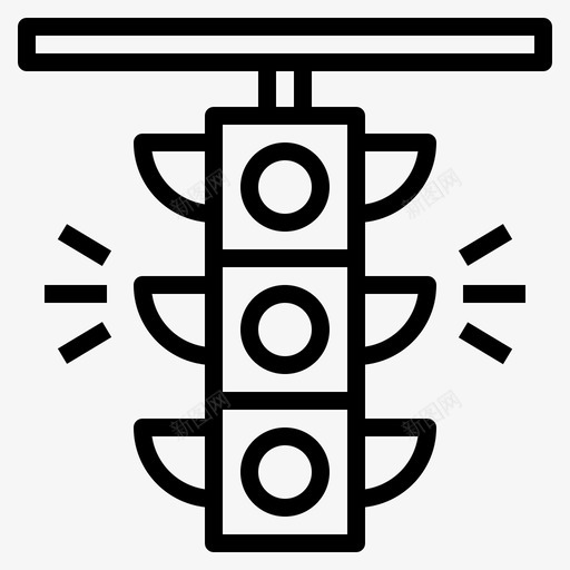 红绿灯火车站7直线图标svg_新图网 https://ixintu.com 火车站 直线 红绿灯