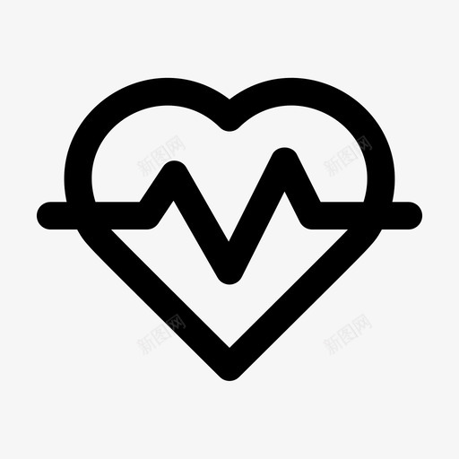心脏心跳健康图标svg_新图网 https://ixintu.com 健康 健身跳跃图标填充线 心脏 心跳 爱 脉搏 速率
