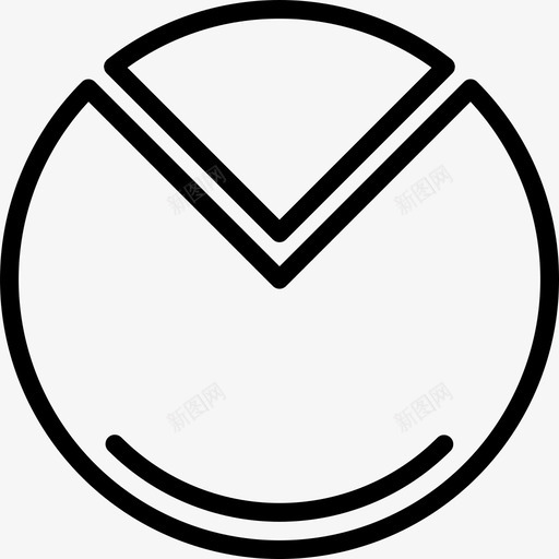 饼图图表5线性图标svg_新图网 https://ixintu.com 图表 线性 饼图