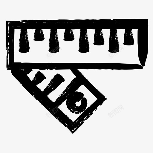 卷尺健身手绘图标svg_新图网 https://ixintu.com 健康 健身 卷尺 手绘 测量