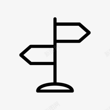 方向板柱子道路图标图标