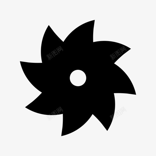 风车切割尖图标svg_新图网 https://ixintu.com 切割 尖刺 旋转 纺纱机 风车