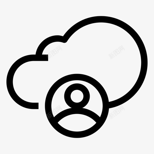 用户头像云图标svg_新图网 https://ixintu.com 个人资料 头像 用户