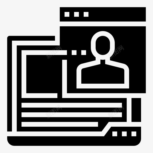 个人简介数据在线图标svg_新图网 https://ixintu.com 个人简介 在线 工作 总结 数据 资源