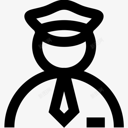 警卫机场60轮廓图标svg_新图网 https://ixintu.com 机场 警卫 轮廓