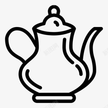 传统茶壶火锅图标图标