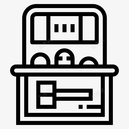 鼹鼠游戏中心直线型图标svg_新图网 https://ixintu.com 游戏中心 直线 线型 鼹鼠
