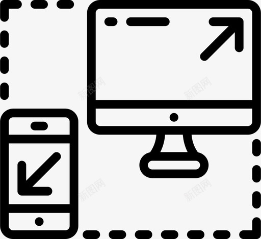 响应性强平面75线性图标svg_新图网 https://ixintu.com 响应性强 平面设计75 线性