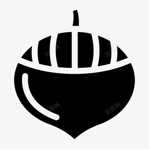 栗子食物榛子图标svg_新图网 https://ixintu.com 快餐字形图标 栗子 榛子 水果 种子 蔬菜 食物