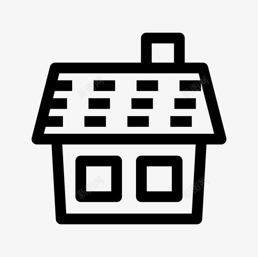 房子地方直线图标svg_新图网 https://ixintu.com 地方 房子 直线