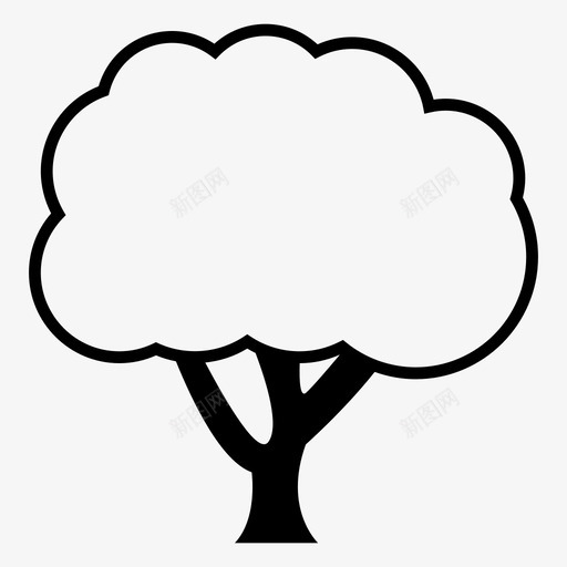 树森林花园图标svg_新图网 https://ixintu.com 树 树叶 森林 植物 自然 花园